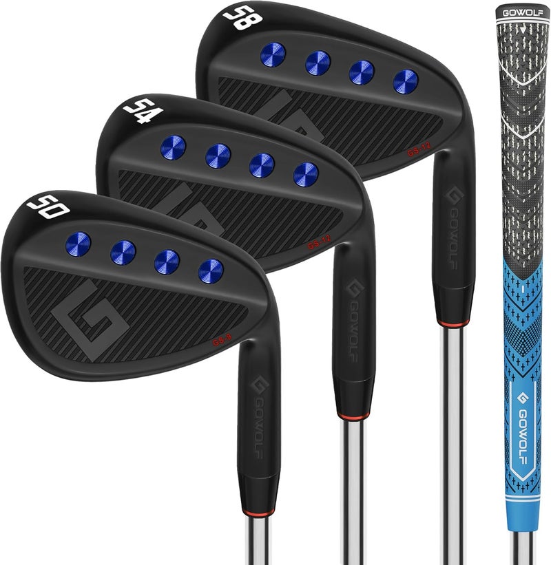 Gowolf Premium Forged Full Face Golf Wedges 50/52/54/56/58/60/69 Degree Individual or Set for Men, Right Hand Gap Wedge Sand Wedge Lob Wedge, Golf Clubs CNC Milled Face for More Spin - Great Golf Gift - Image 1